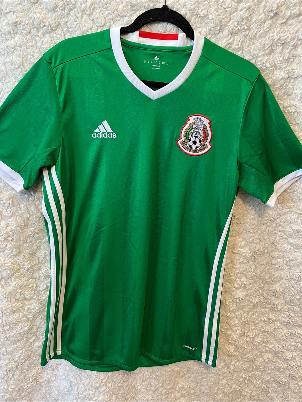 adidas Men’s Green and White Mexico Soccer Jersey